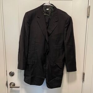 Trussini Linea Classico Mens Lana Super 100s Wool Pinstripe Blazer Made in Italy